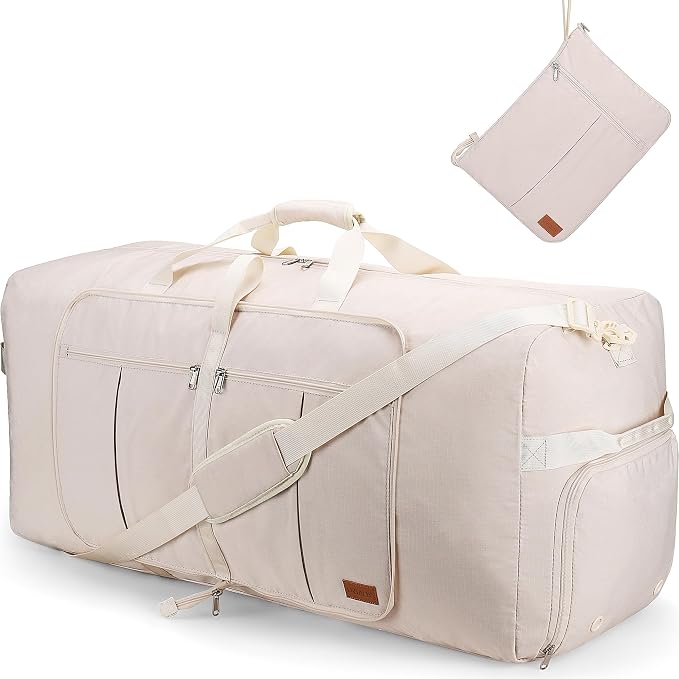 120L EXTRA LARGE Foldable Waterproof Travel Duffle Bag for Men and Women | with Shoe Compartment, Duffel for Weekender Gym Sport, Tear Resistant, Polyester by Urtala