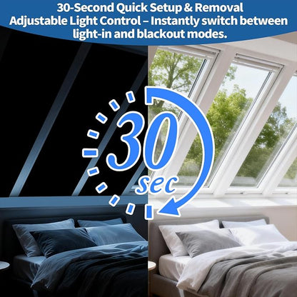 BKSAI 100% Blackout Window Cover, Portable Magnetic Black Out Curtains | No Drill Cuttable Shades, Temporary Blinds for Bedroom, RV, Nursery, Media Room, Sun Blocker, Room Darkening, 79x57 inch - Image 4