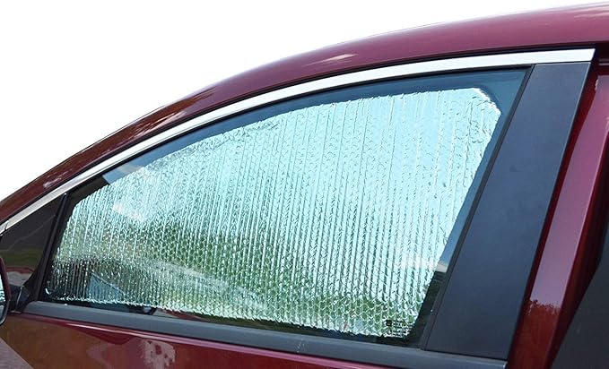 Custom Fit Car Side Window Sunshade for 2019-2025 Cadillac XT4 2019 2020 2021 2022 2023 2024 - Set of 4 Front and Rear Sun Shades, Reflective UV Heat Shield, Real Aluminum Foil - Image 2