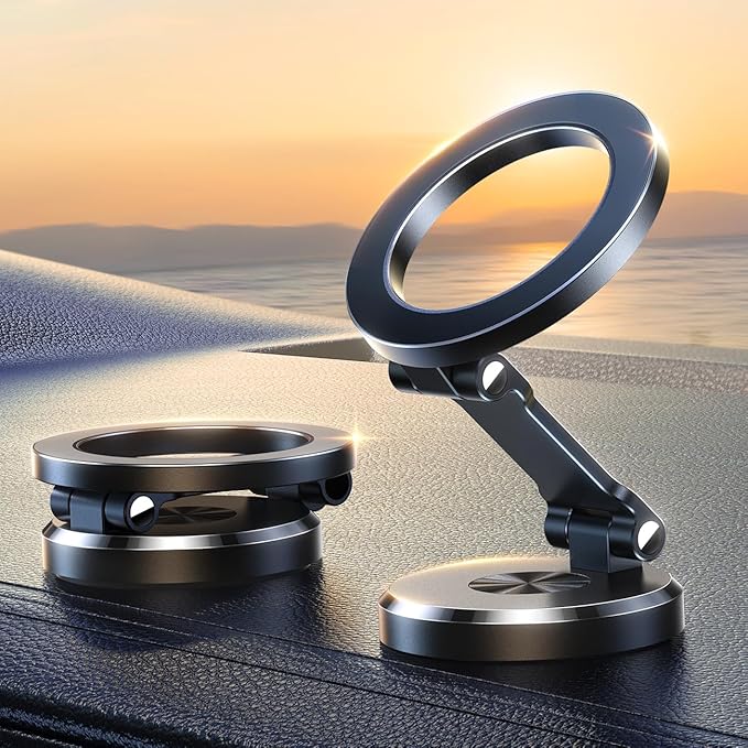 All-Metal MagSafe Car Mount, 360° Rotation Base Magnetic Phone Holder | Strong Magnets Car Phone Holder for Car Dash, Car Accessories for Women Men, Car Mount for iPhone 17 Pro Max Air 16 15 14 13 by JOYROOM