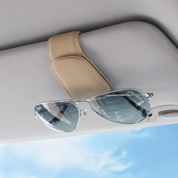 Sunglass Holder for Car Sun Visor Sunglasses Clip Car accessories -2 Packs | sun visor organizer, ticket card clip, eyeglass sunglasses holder, one-handed magnetic, anti-scratch, car stuff for women men - Image 8