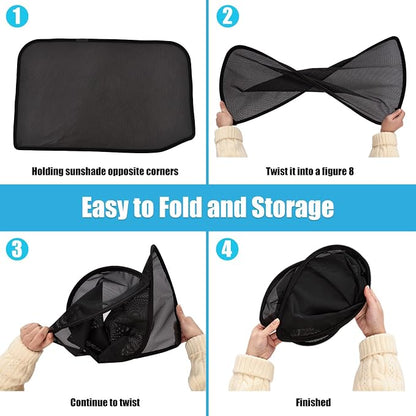 ZATOOTO Car Window Shades for Toyota Camry 2024-2025 | Mesh Shades Ventilate, Block Sun & Preserve Privacy, Easy Install, Note: Unfold Gently, Edges Wear With Frequent Use - Image 7