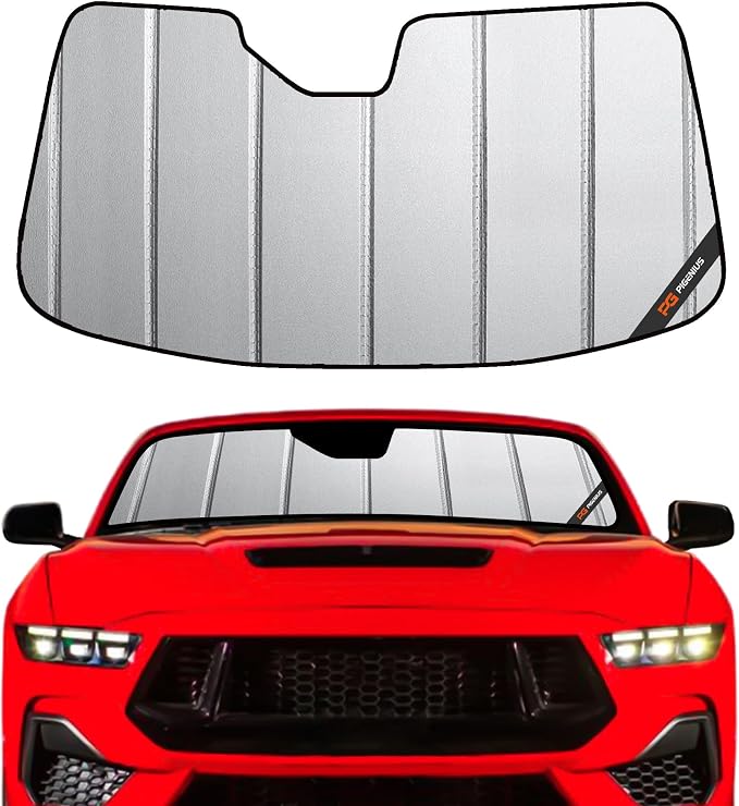 Pigenius Windshield Sunshade for Ford Mustang 2024-2026 Front Window Sun Shade - Safeguard by Pigenius