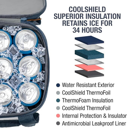CleverMade Pacifica Collapsible Cooler Bag, Medium Travel Cooler, Ocean | Keep Drinks Cold and Pack Light | A Reinforced Base, Storage Pocket, Bottle Opener, and Shoulder Strap Add Outdoor Utility - Image 7