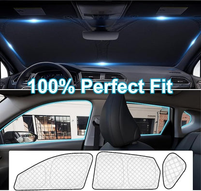 KMF 8pcs Thicken Sun Shade for Hyundai Kona 2024 2025 2026 Accessories,Full Car Window Covers Sunshade for Windshield Side Rear, Sun Visor UV Block and Blackout Privacy for Camping Outdoor - Image 6