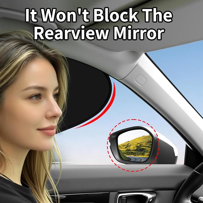 4pcs Car Window Shades, Electrostatic Adsorption Full Blackout Shades (2 Sizes) - 18.7*14.2in Front +17.3*14.3in Rear, UV Blocking for Baby/Family, Suitable for Daily Travel/Camping, Sliver - Image 4