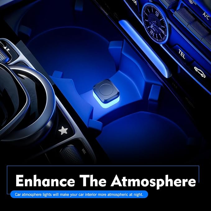 4PCS Car Interior USB LED Light, 4 Colors Mini Car Ambient Lighting, Portable Plug-in Square USB Lamp Bulb, Universal for Vehicle Bedroom Camping (Blue) - Image 7