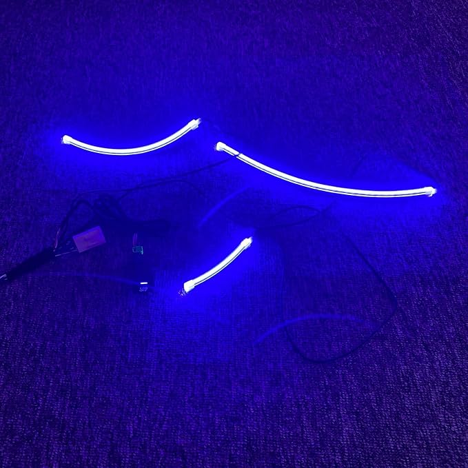 HIGH FLYING 2019-2025 for Toyota RAV4 Center Console Dashboard LED Light Strip with On+Off Switch 3pcs Car Interior Accessories (Blue) - Image 3