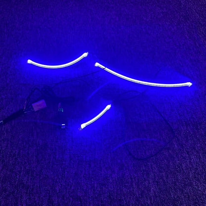 HIGH FLYING 2019-2025 for Toyota RAV4 Center Console Dashboard LED Light Strip with On+Off Switch 3pcs Car Interior Accessories (Blue) - Image 3