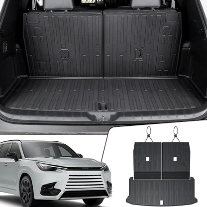 Cargo Mat for Lexus TX 350/500h/550h+ 2024-2026 w/Subwoofer | One-Piece Cargo Liner & Rear Seat Back Protector, All Weather TPE, Non Slip & Odorless & Scratch Proof, TX350 Accessories by JOULARISE