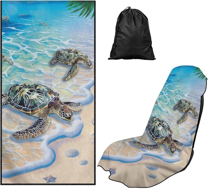 Sea Turtle Car Towel Seat Cover Breathable Car Seat Towel Cover Removable Automotive Accessories Easy to Installation for Cars SUV Trucks by Aplkyhs