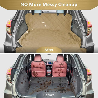 SUV Cargo Liner for Dogs - Water Resistant Trunk Cover for Midsize SUVs | Pet Cargo Cover with Bumper Flap Protector, Non-Slip Car Trunk Mat, Dog Car Seat Cover Prevents Scratches Pet Hair Mud Dirt - Image 3