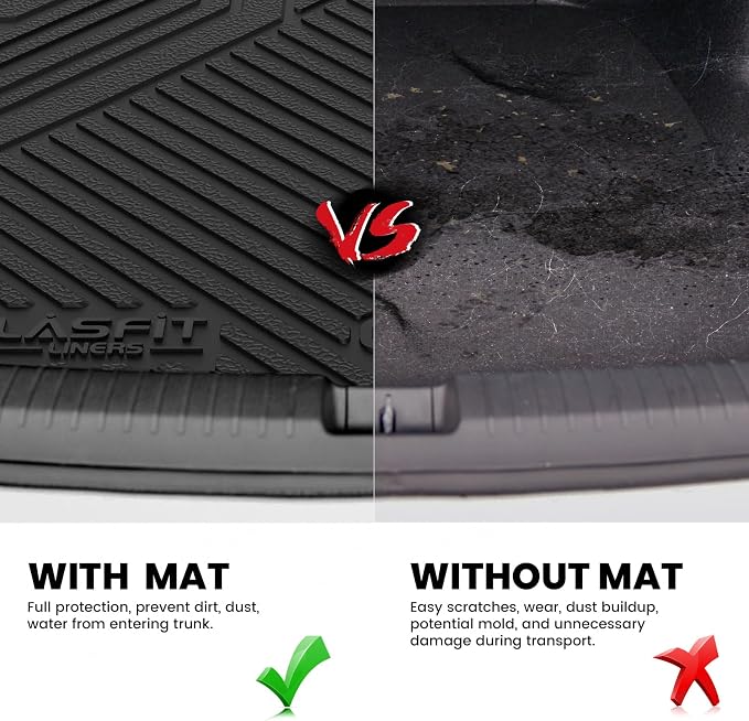 LASFIT Cargo Mat for Dodge Charger Daytona EV 2-Door 2024-2026 | Not Fit Gas or 4-Door Models, All Weather TPE Custom Fit Cargo Trunk Liner Accessories, Black - Image 6