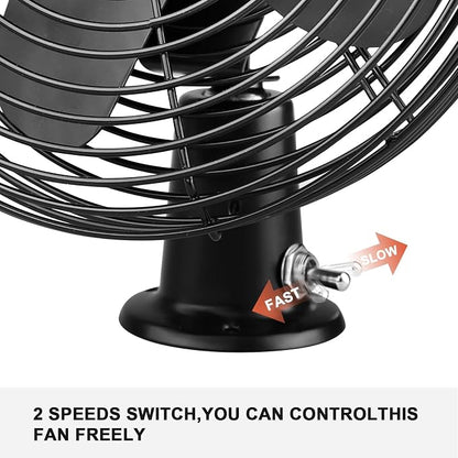 12V Portable Fan RV | Truck Cooling Heavy Duty 9" Metal Clip-On Car Fan Bus | Boat | Forklift | Car | Camper | Lawn | Mower | Tractor 2-Speed High Velocity Black - Image 6