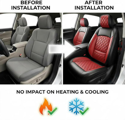 Avalon Seat Covers Custom Fit for Toyota Avalon 2001-2026 - Full Set Premium Leather, Waterproof, All-Weather, Airbag Compatible, Anti-Slip, Breathable, Car Seat Protectors (Red) - Image 6