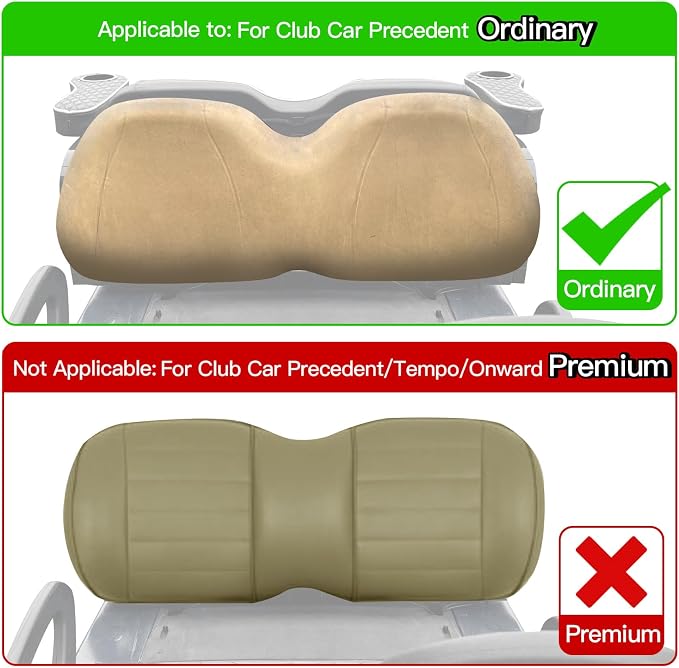 NOKINS Golf Cart Diamond Vinyl Seat Covers Fits Club Car Precedent 2004-UP | OEM Standard Front Seat Cushion,No Nails Required - Image 7