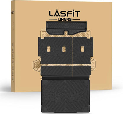 LASFIT Cargo Mats+Rear Back Seat Protector for Ford Bronco 4-Door 2021-2026 | All Weather TPE Trunk Liner+Underfloor Storage Mat+Backrest Cover Custom Fit Easy Clean, Not Fit Bronco Sport or 2 Door by LASFIT