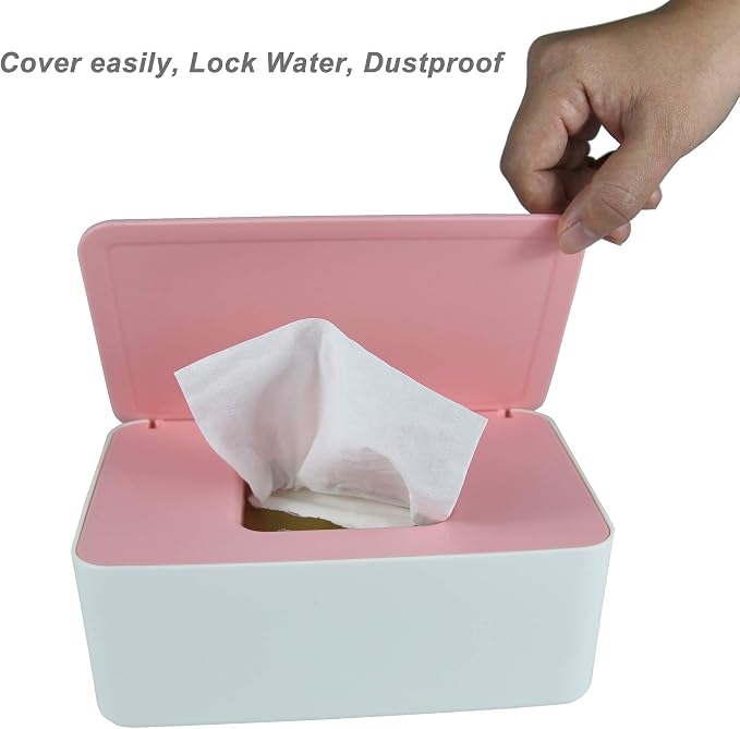 Diaper Wipes Dispenser, Tissue Storage Box Case, Wet Wipe Dispenser Holder | Refillable Wipe Container, Wipe Holder for Baby & Adult, Keeps Wipes Clean, Non-Slip, Easy Pull Wipes Pouch Case - Image 4