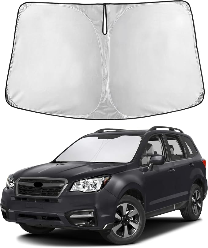 Autovir Windshield Sun Shade Fit for 2014-2017 2018 Subaru Fit Forester | Sunshade, Front Car Window Shades Sun Visor, Blocks UV Rays & Heat, Car Accessories by Autovir