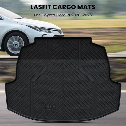 LASFIT Cargo Mats for Toyota Corolla Sedan & Hybrid 2020-2026 | All Weather TPE 3D Custom Fit Cargo Liner, Full Coverage Secure-Fit Trunk Mat, Easy to Wash - Image 9