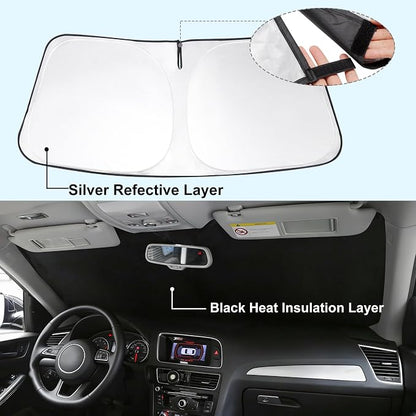 Front Windshield Sun Shade Foldable Car Front Window Sun Shade Windshield Shade Custom Fit for 2017-2022 Honda CRV Block UV Rays Car Accessories Heat Keep Cooler - Image 2