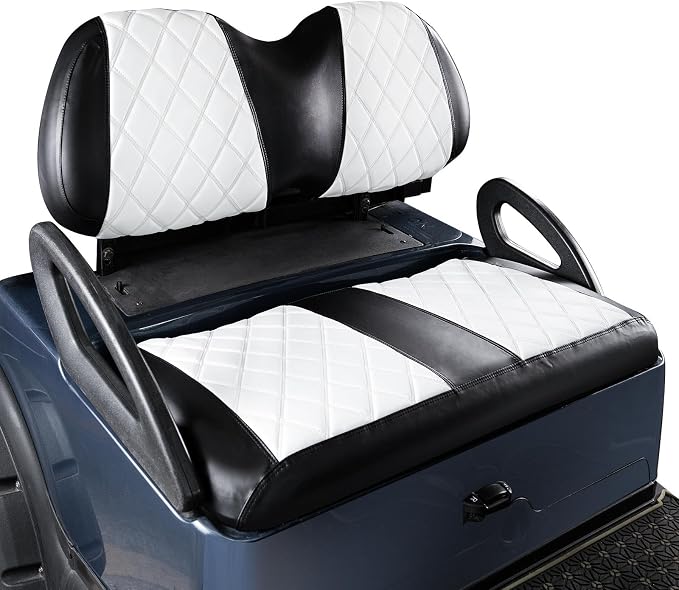 NOKINS Golf Cart Diamond Vinyl Seat Covers Fits Club Car Precedent 2004-UP | OEM Standard Front Seat Cushion,No Nails Required by NOKINS-GolfCartPartsFactory