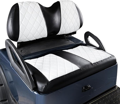 NOKINS Golf Cart Diamond Vinyl Seat Covers Fits Club Car Precedent 2004-UP | OEM Standard Front Seat Cushion,No Nails Required by NOKINS-GolfCartPartsFactory