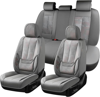 Coverado Car Seat Covers, Seat Covers for Cars, Waterproof Leather Auto Seat Protectors, Leather Car Seat Cushion, Car Interiors Accessories Universal Fit for Most Cars by COVERADOAUTO