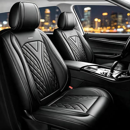 for Subaru Legacy 2008-2026 Car Seat Covers, Full Set, Black | Luxury Full Coverage Leather Seat Protectors, Waterproof Breathable, Non-Slip, Easy to Install, Airbag Compatible, All-Season by Unknown