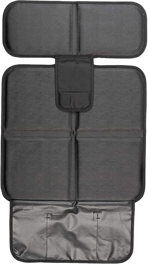 Kaiphy Car Seat Protector - Seat Protection Mat - Thick Padding - Durable, Waterproof Fabric, Leather Reinforced Corners & 3 Pockets for Handy Storage (2 Pack) Gray - Image 2