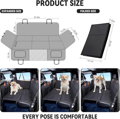 Hard Bottom Dog Car Seat Cover for Full-Size Trucks,Back Seat Extender | Strong Support,More Rest Space,Waterproof, Scratch Resistant,Car Seat Protector,Dog Hammock for Full-Size Truck - Image 6
