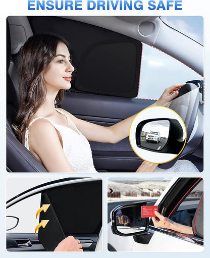 Canvcle Sunshades for 2016-2022 Lexus RX Accessories Windshield Sun Shade Side Rear Window Shade Cover Sun Visor Shield Privacy Protection for Camping Keep Vehicle Cool Black 6PCS - Image 7