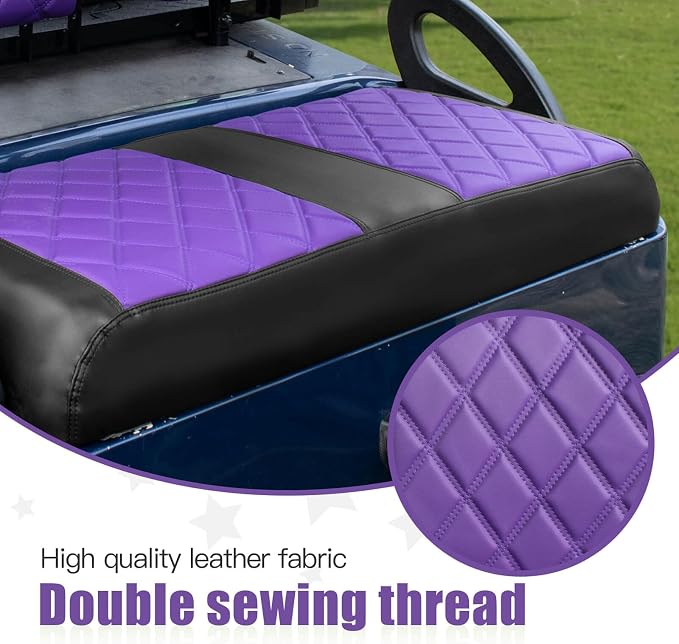 NOKINS Golf Cart Diamond Vinyl Seat Covers Fits Club Car Precedent 2004-UP | OEM Standard Front Seat Cushion,No Nails Required - Image 4