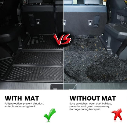 LASFIT Cargo Mat for Toyota 4Runner 2025-2026 (Only Fit 7-Seats) | All Weather Custom Fit Anti-Slip Pet Friendly Easy Clean TPE Trunk & Backrest Mats for 6th Gen 4Runner, Black - Image 6