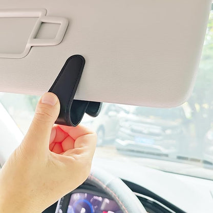 CATCH ON Cute Sunglasses Holders Organizers Accessories for Car Visor | Faux Leather Ticket Card Clip - Image 5