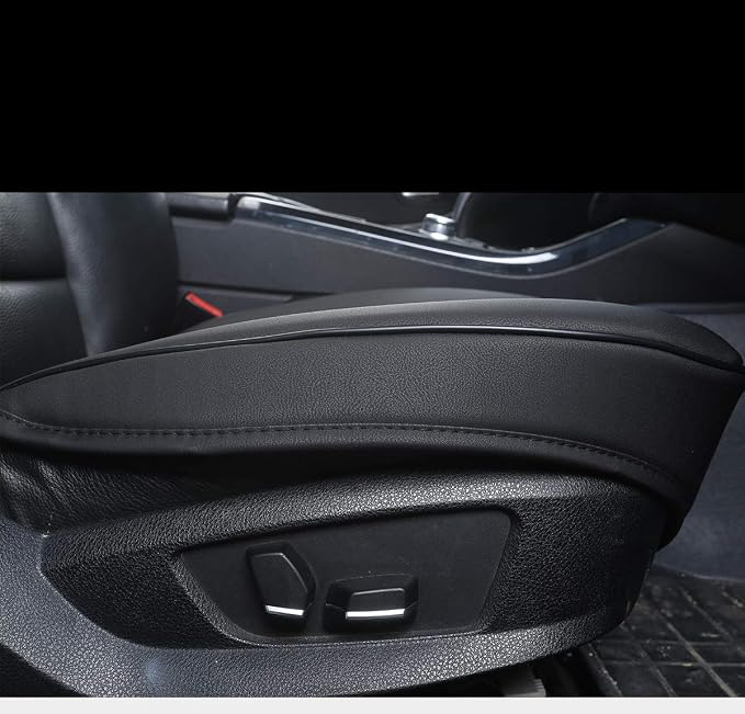 Luxury PU Leather Car Seat Cover Protector Front, Bottom Single Seat Cover-Compatible with 90% Vehicles (Width 20.8 ×deep 21×Thick 0.2 inch) (Black) - Image 3