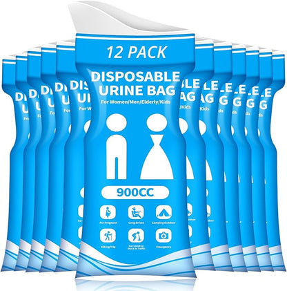 Disposable Urine Bag for Travel - 900ML Portable Pee Bags for Women Men 8/12/20/24/28 PCS Emergency Vomit Bags Urinal Toilet for Car Camping, Road Trip,Traffic Jam, Pregnant, Kid, Patient by HOKINETY