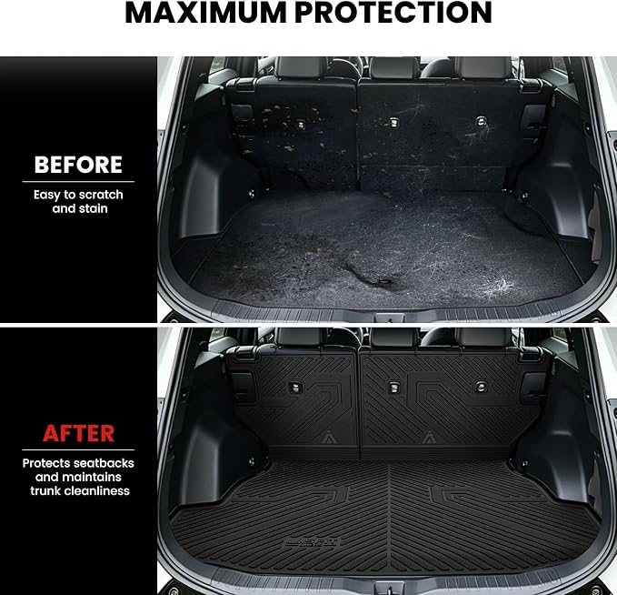 LASFIT Cargo Trunk Mat for Toyota RAV4 2026 PHEV Plug-in Hybrid | Not Fit Hybrid. Not Fit Cargo with Subwoofer 100% TPE All Weather Custom Fit Trunk & Backrest Mat Automotive Accessories - Image 5