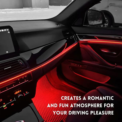 Car LED Strip Light, 12V 24 LEDs RGB Car Interior Atmosphere Lamp with USB Port, Vehicle Under Dash Floor Ambient Night Decorative Lighting Kit (Red) - Image 5