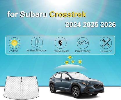 KMF 8pcs Thicken Sun Shades for Subaru Crosstrek 2024 2025 2026 Accessories,Full Car Window Covers Sunshade for Windshield Side Rear, UV Block and Blackout Privacy for Camping Outdoor - Image 6