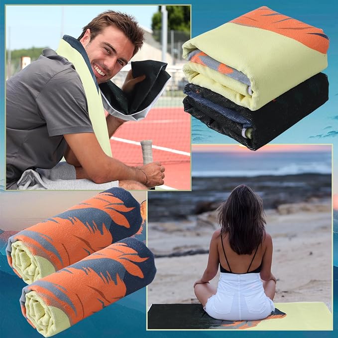 Hahafelt 2 Pack Car Seat Towel Covers Athletic Running Towel Performance Microfiber Post Workout Sweat Washable Cover Non Slip for Seat Outdoor Sport (Yosemite) - Image 7