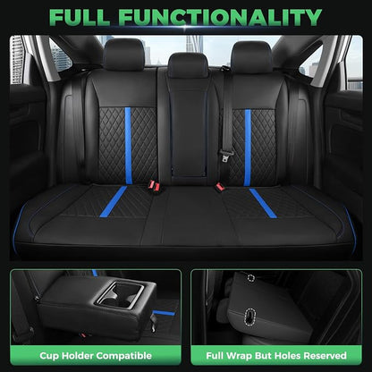 RIDEPOSH Custom Fit Seat Covers for Honda Civic 2022-2026 | Hatchback EX-L Sport Touring, Faux Leather, 60/40 Split Rear, Rear Armrest, Waterproof, Airbag Compatible, Easy-to-clean - Image 5