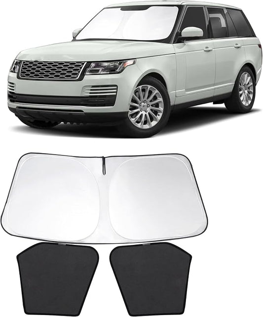 3PCS Car Window Shades Front Windshield Sun Shade Foldable Window Shade Custom Fit for 2013-2021 La-nd Ro-ver Range Rover (Not Fit Range Rover Sport) Shades Anti-UV Rays Block Heat by FannycCargoCover