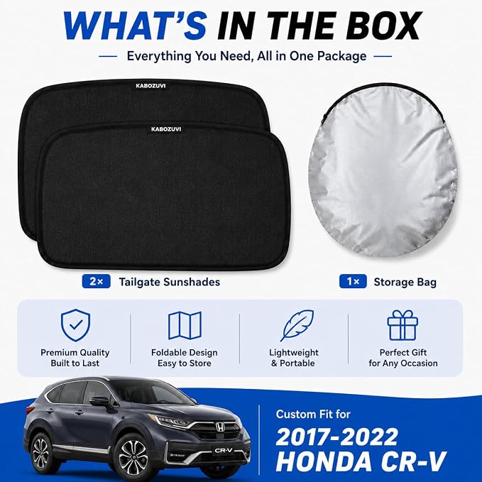 Car Window Shades for 2017-2022 Honda CRV Rear Side Window Mesh Sun Shade | Rear Side Window Sunshade, Breathable Privacy Window Covers, UV Protection & Heat Insulation, for Baby Camping Napping, 2PCS - Image 7