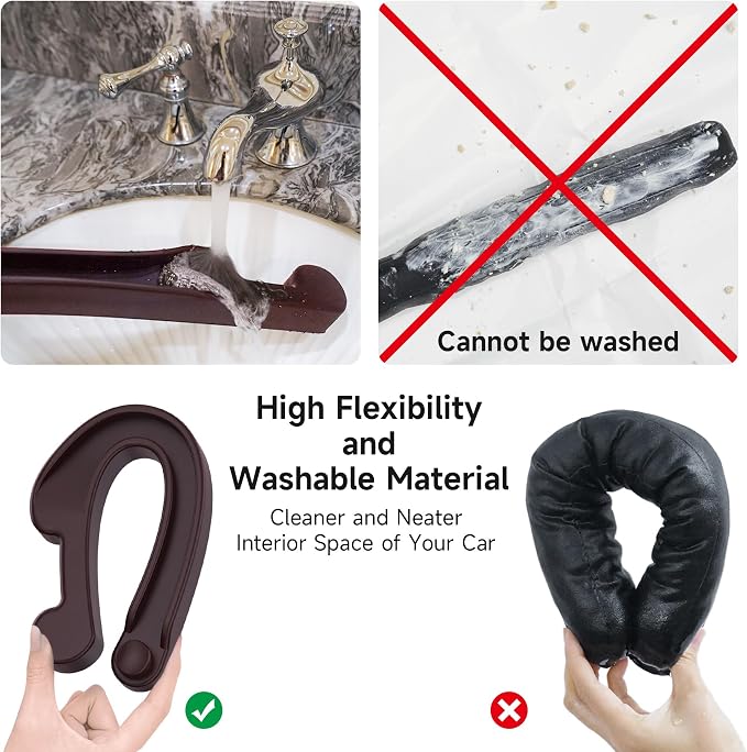 Givifive Car Seat Gap Filler Organizer 2Pack Soft Foam 3IN1 Multifunctional | Seat Side Gap Strip with Slot & Hook Universal Fit Car SUV Truck Fill The Gap Between Seat & Console (Narrow Espr Brown) - Image 8