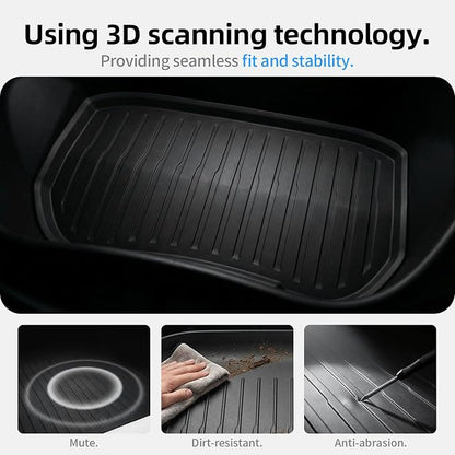 All Weather Cargo Liners for Tesla Model 3 Highland 2024/2025/2026 Accessories Trunk Mats,Frunk Rear Trunk Tray Mats - Image 8