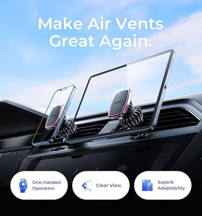 LISEN Magnetic Phone Holder for Car, [Easily Install] Car Phone Holder Mount [6 Strong Magnets] Cell Phone Holder for Car [Case Friendly] iPhone Car Holder Blue LV633 - Image 3