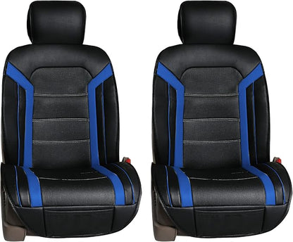 FH Group Car Seat Cover Cushion - 2 Pack Seat Covers for Cars Trucks SUV, Faux Leather Car Seat Cushions, Waterproof Car Seat Cover Cushion, Universal Fit Car Seat protector Front Set Blue by FHGroup