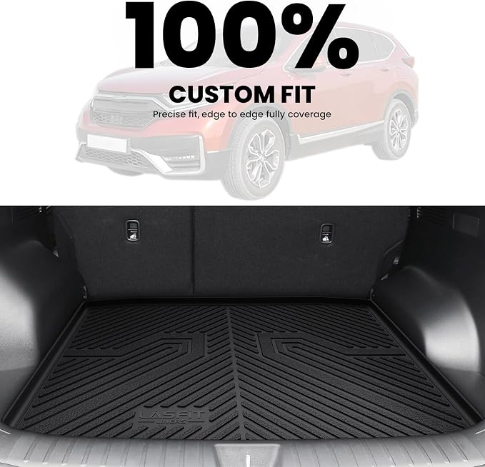 LASFIT Cargo Mat for Honda CR-V 2017-2022 (Only Gasoline) | Custom Fit Trunk Mat, All Weather TPE, Kid & Pet Friendly, Easy Clean for Family Use (Tray in Lower Position) - Image 5