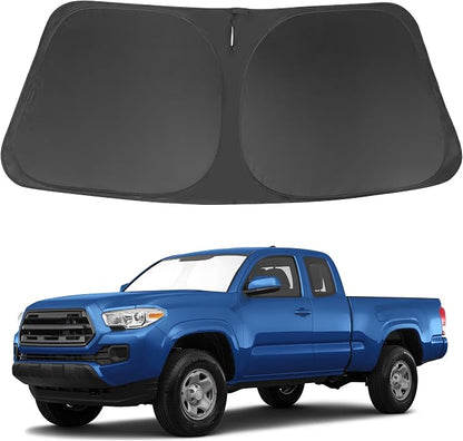 Windshield Sun Shade for 2016-2026 Toyota Tacoma Accessories | Full covered, Foldable & Durable, Block UV Rays, Reduce Heat, Easy to install, Keep Car Cooler by LHFLIVE